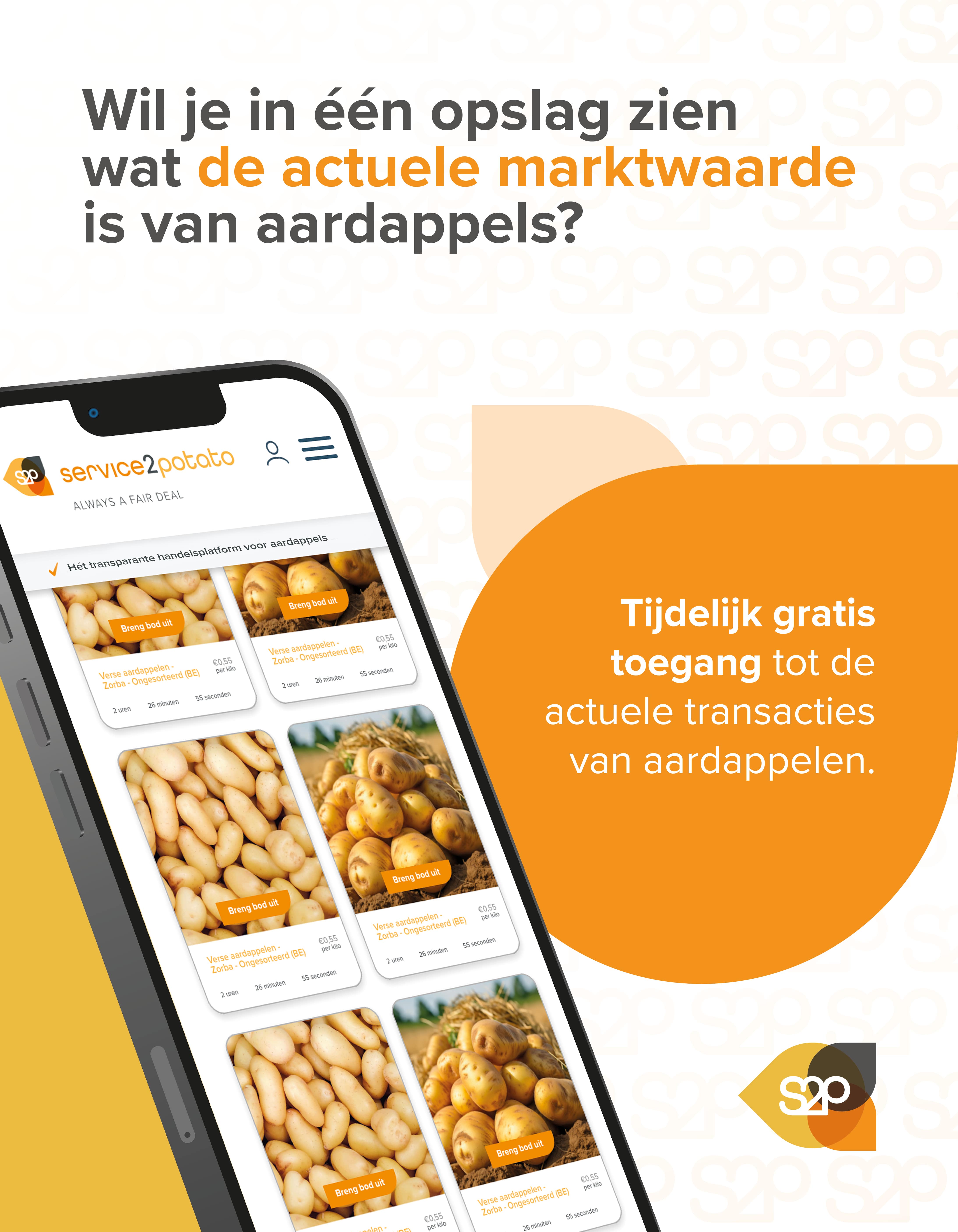 “Lancering Service2Potato platform: start van een transparante markt en eerlijke prijs van aardappelen”